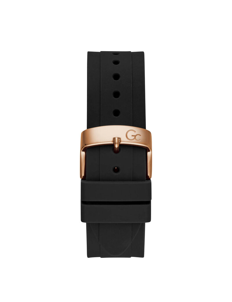 ساعة يد رجالي باللونين الأسود والذهبي Gc