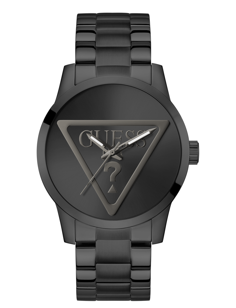 guess mens black analog watch