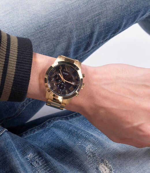 Black And Gold Multifunction Watch