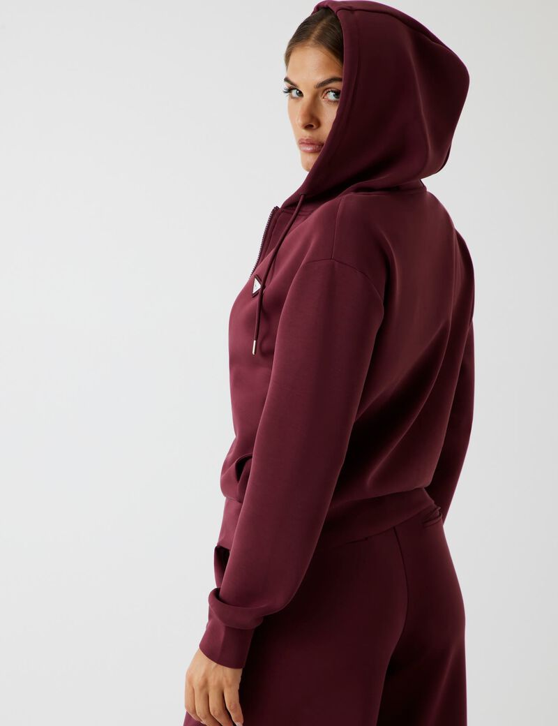 Hooded scuba sweatshirt