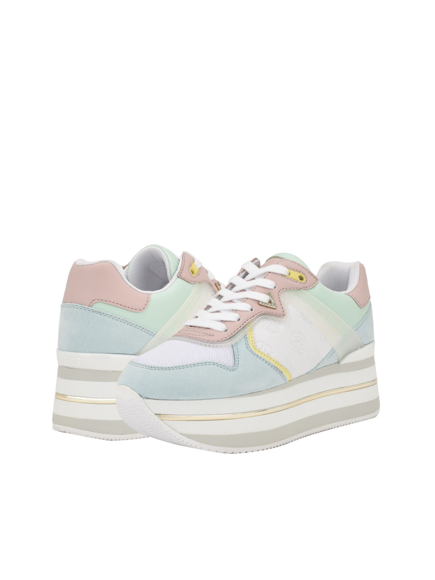 Colour top block sneakers
