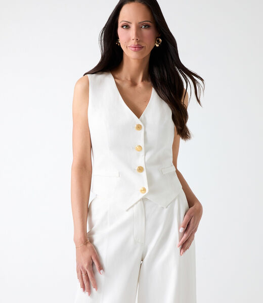 Marciano linen-blend vest