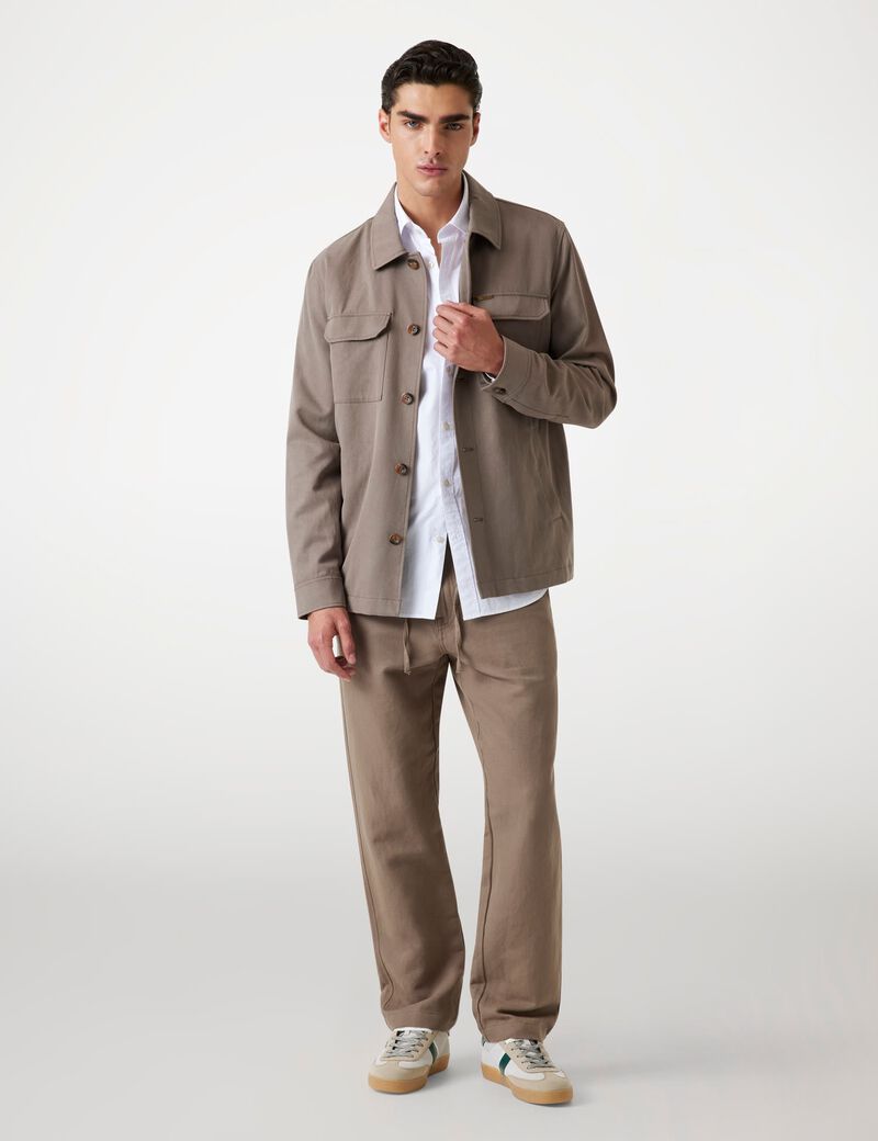 بنطلون مريح من مزيج الكتان