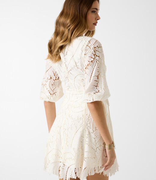 3 QTR SLV EMB VIDA DRESS