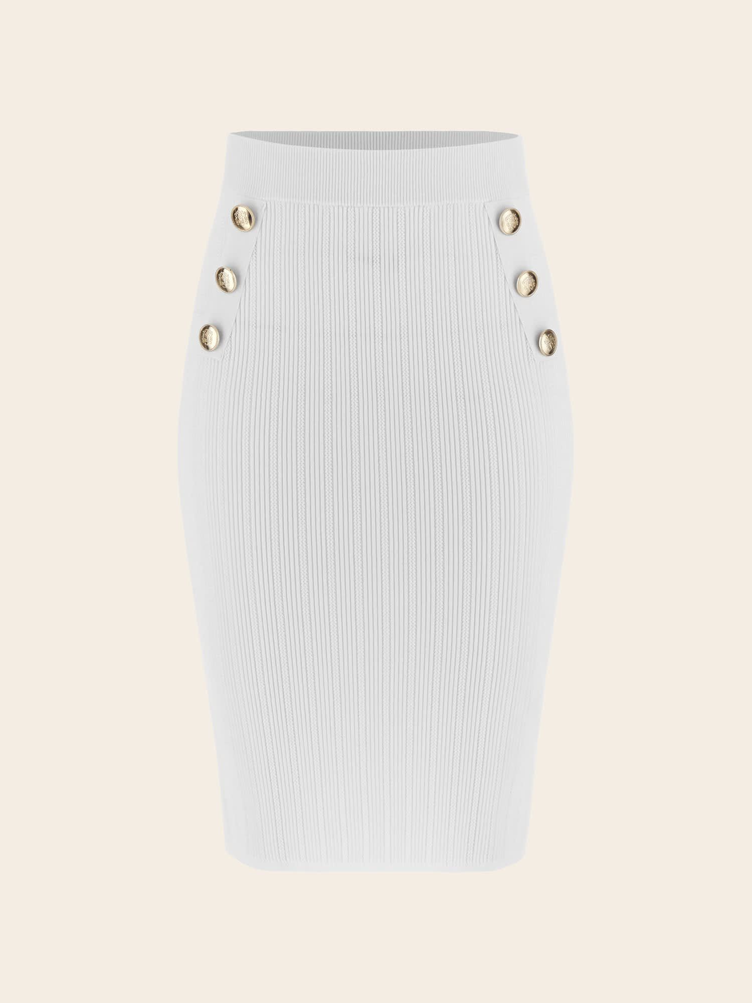 Marciano jewel buttons mini skirt