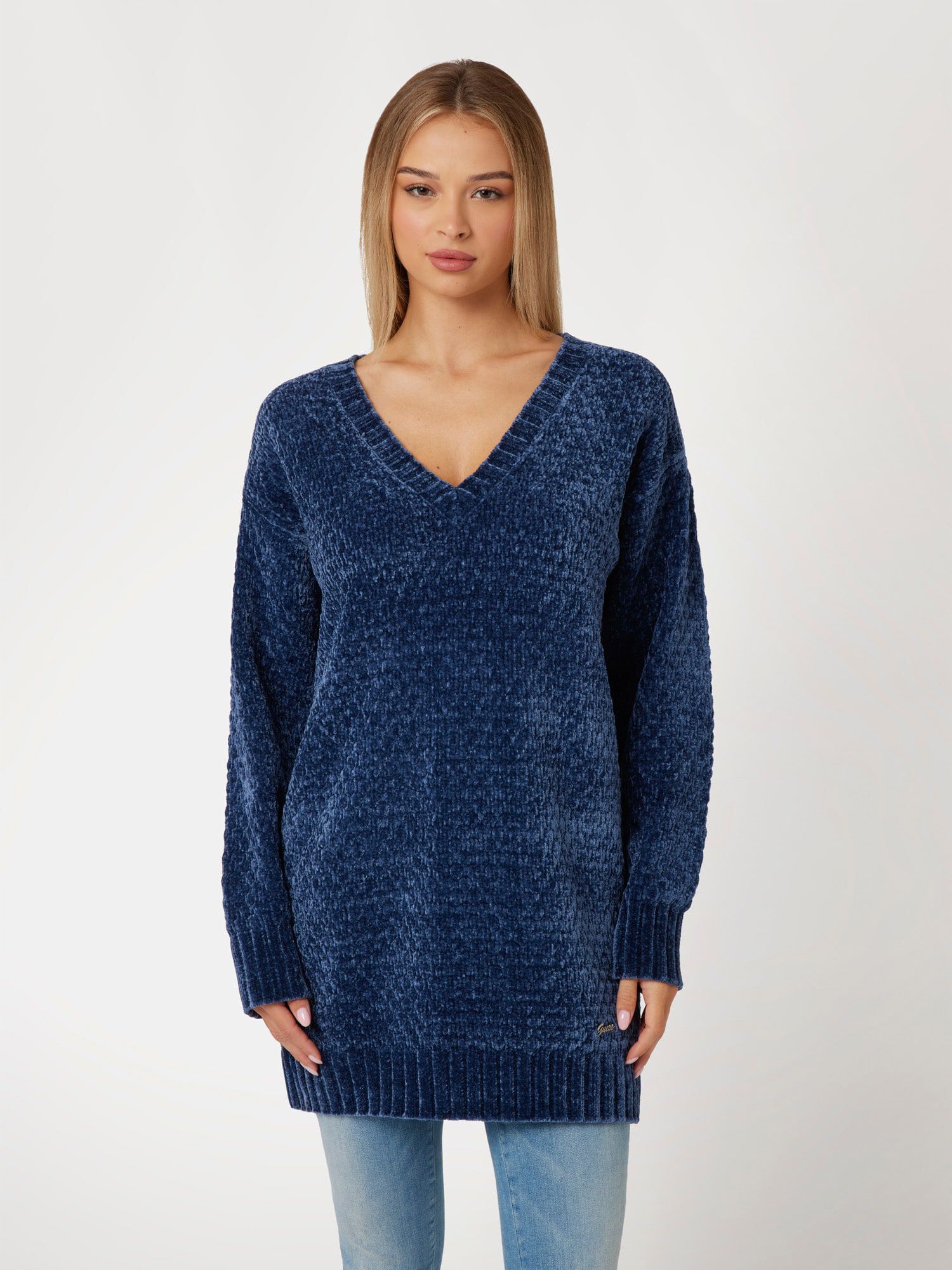 Guess blue sweater cheap