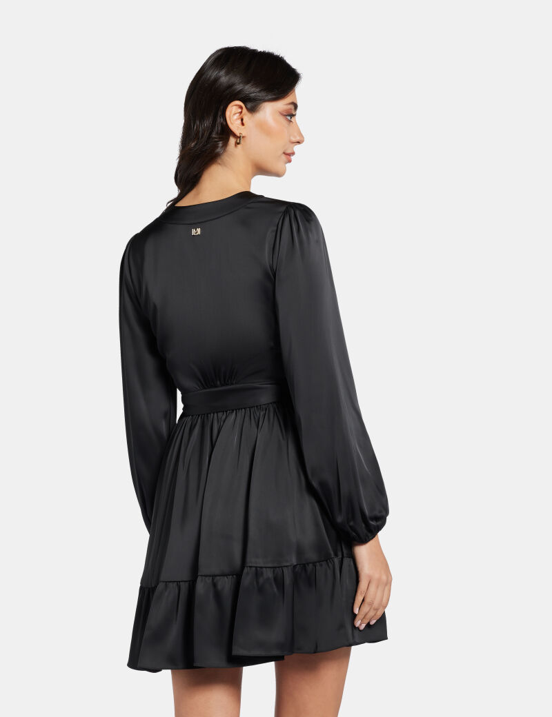 Satin chemisier dress