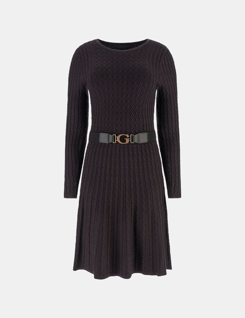 Cable-knit sweater dress