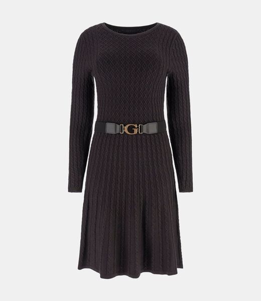 Cable-knit sweater dress
