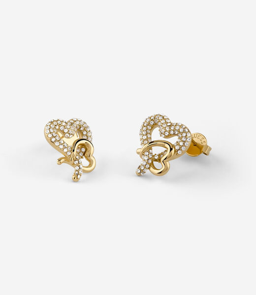 16mm pave hearts studs
