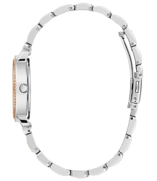 P SLV CS W/ P RS GLD TOP PART / SUN WHT DL / P SLV & RS GLD BRCT W/ CRYS