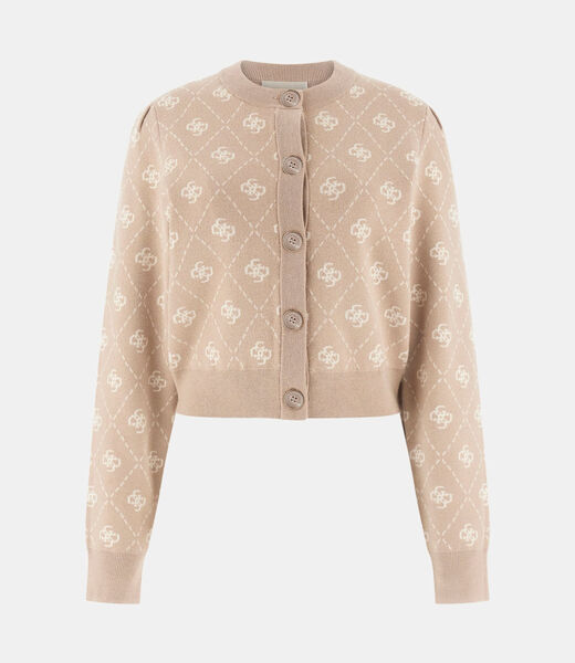 4G logo wool blend cardigan