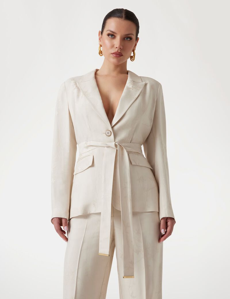 Marciano jacquard belted blazer
