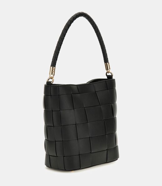 Maylee Woven Mini Bucket Bag