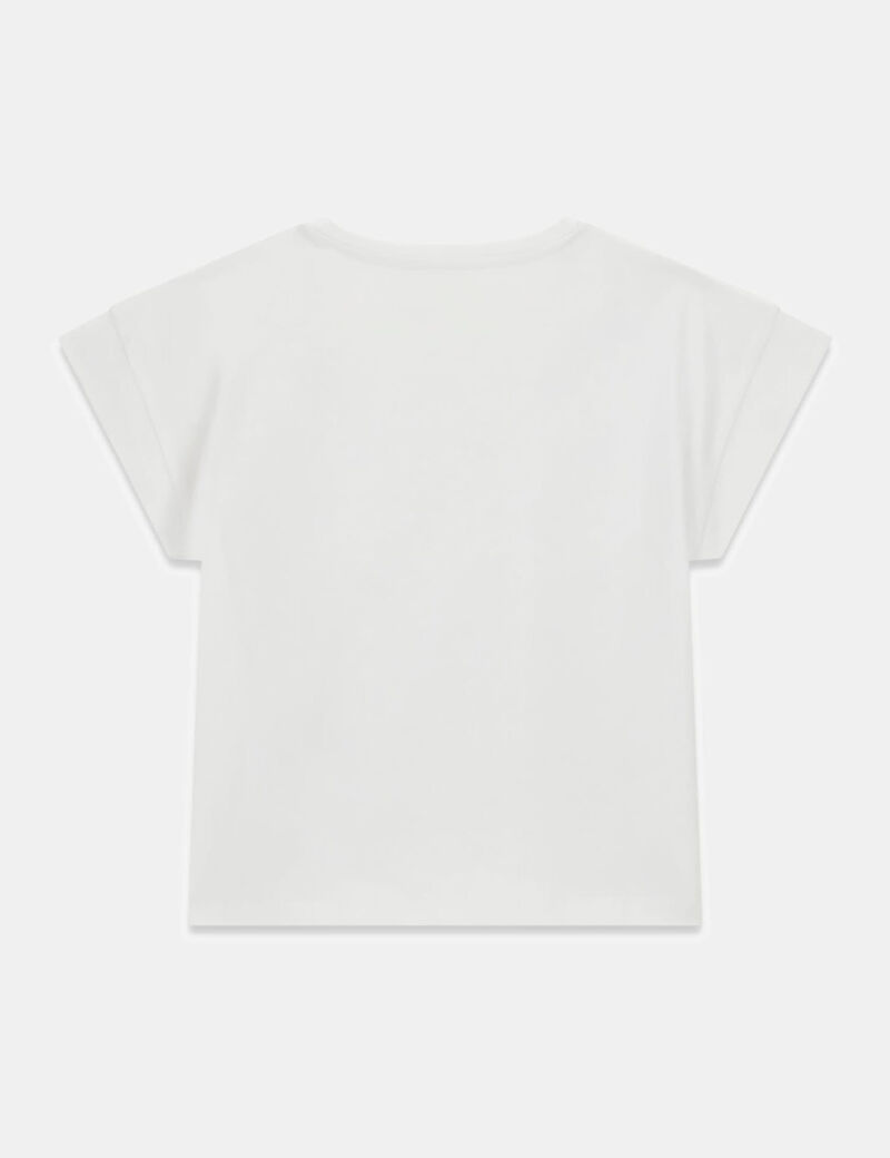 تي شيرت بشعار 4G مرصع بأحجار الراين