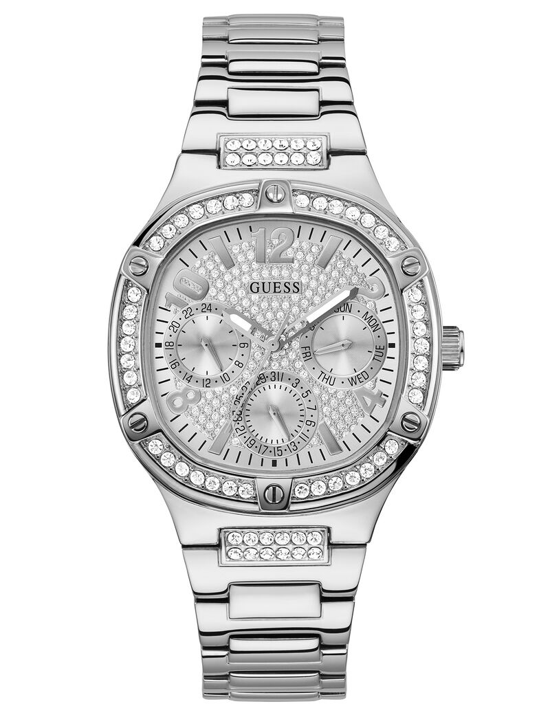 ساعة متعددة الوظائف باللون الفضي