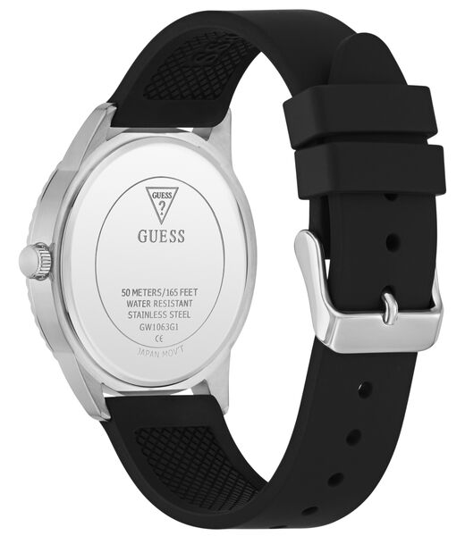 Mens Black/Gunmetal/Grey Round Analog Watch