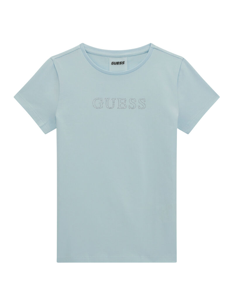 Front rhinestones logo t-shirt