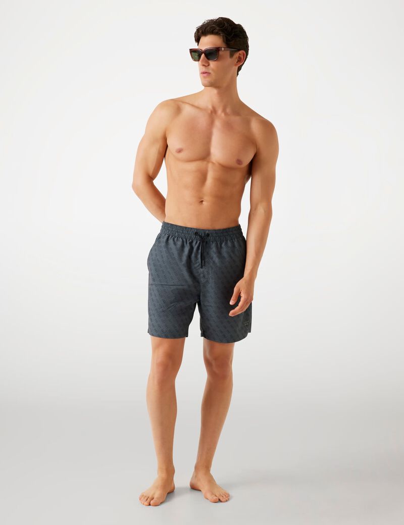 سروال سباحة من قماش قطني مائل