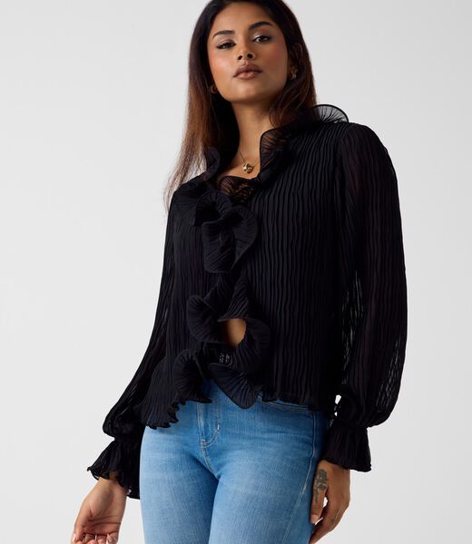 Chiffon ruffle blouse