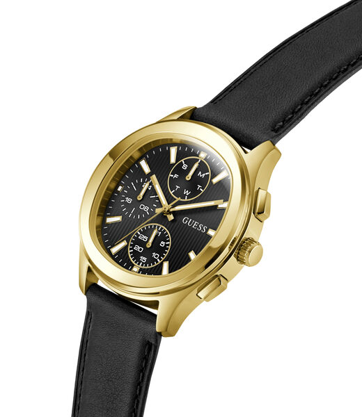 Mens Black/Gunmetal/Grey Square Analog Watch