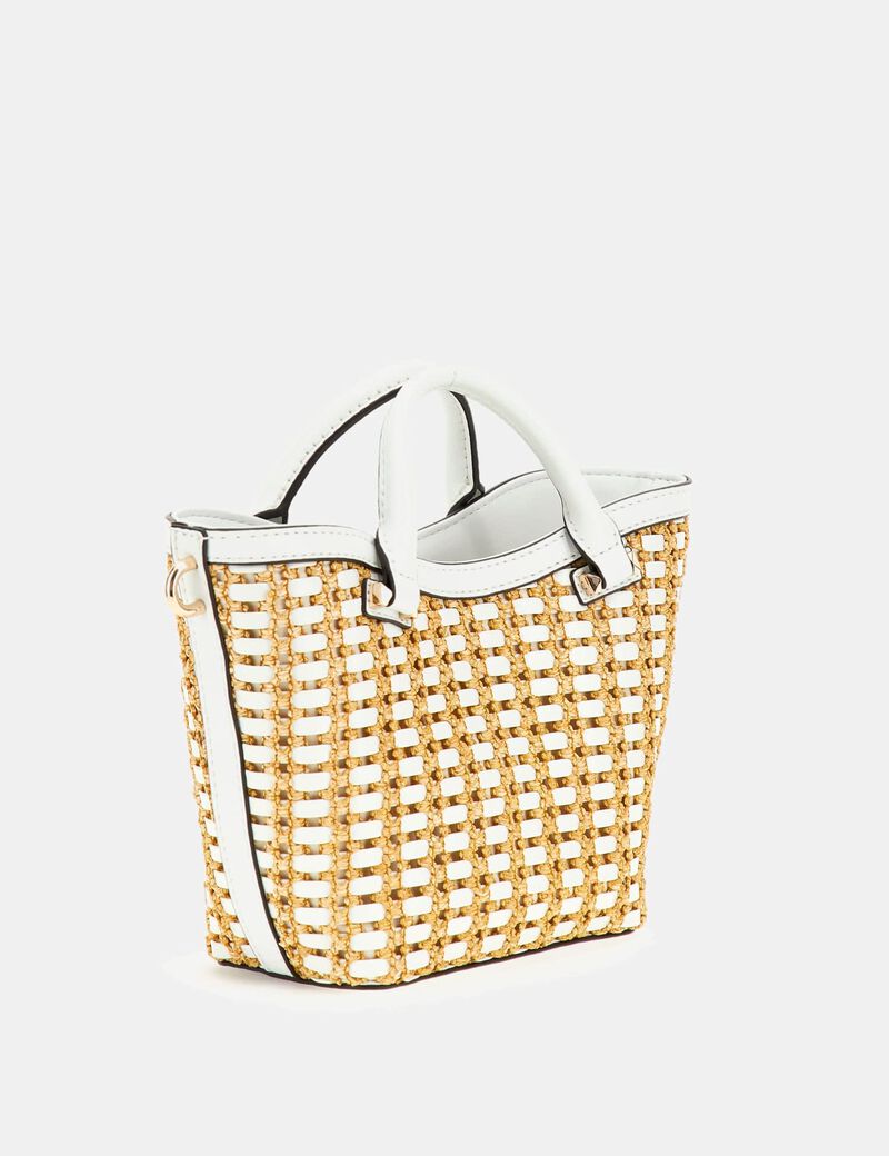 حقيبة يد أتاليا صغيرة من الرافيا