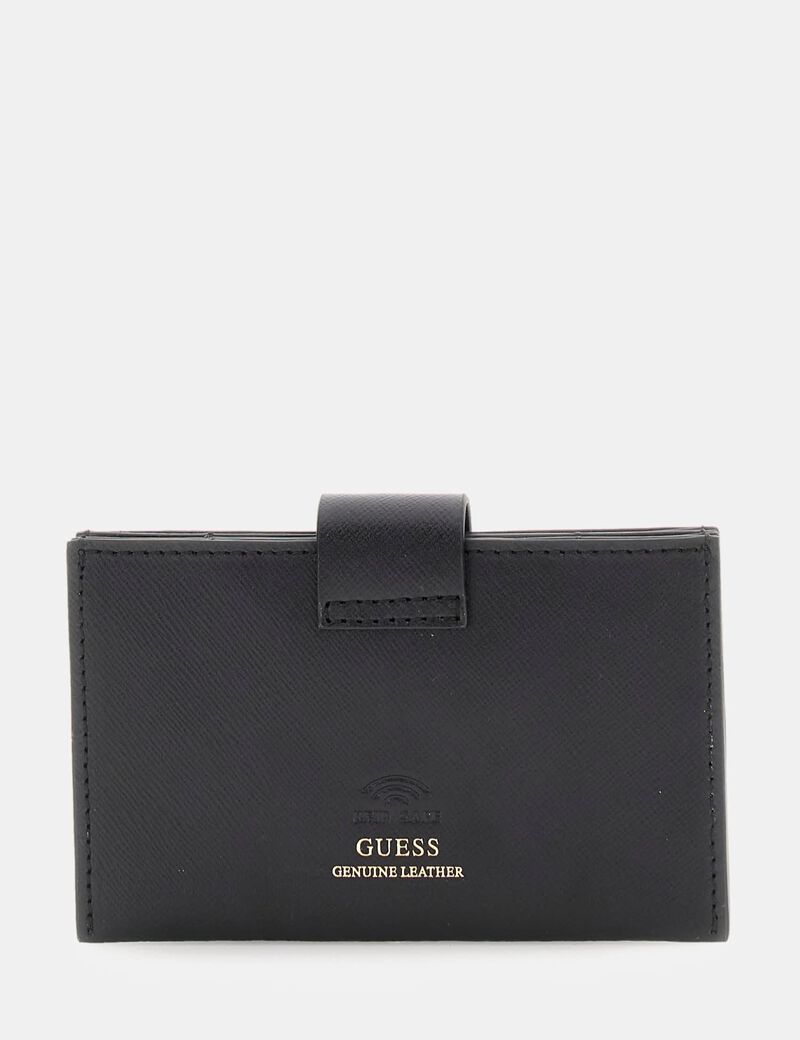 guess miriam genuine leather credit card holder