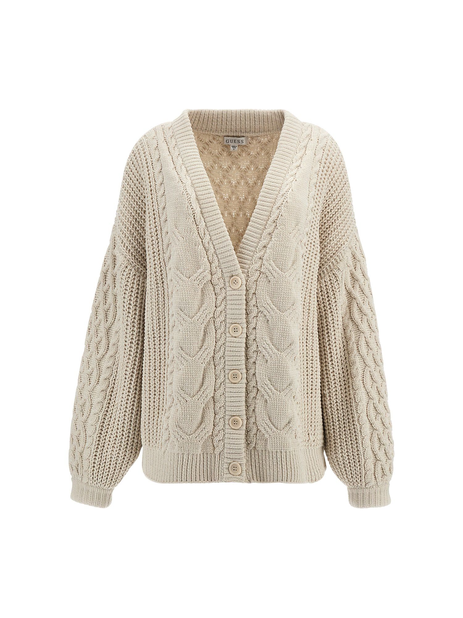 Shop GUESS Online Cable Knit Cardigan