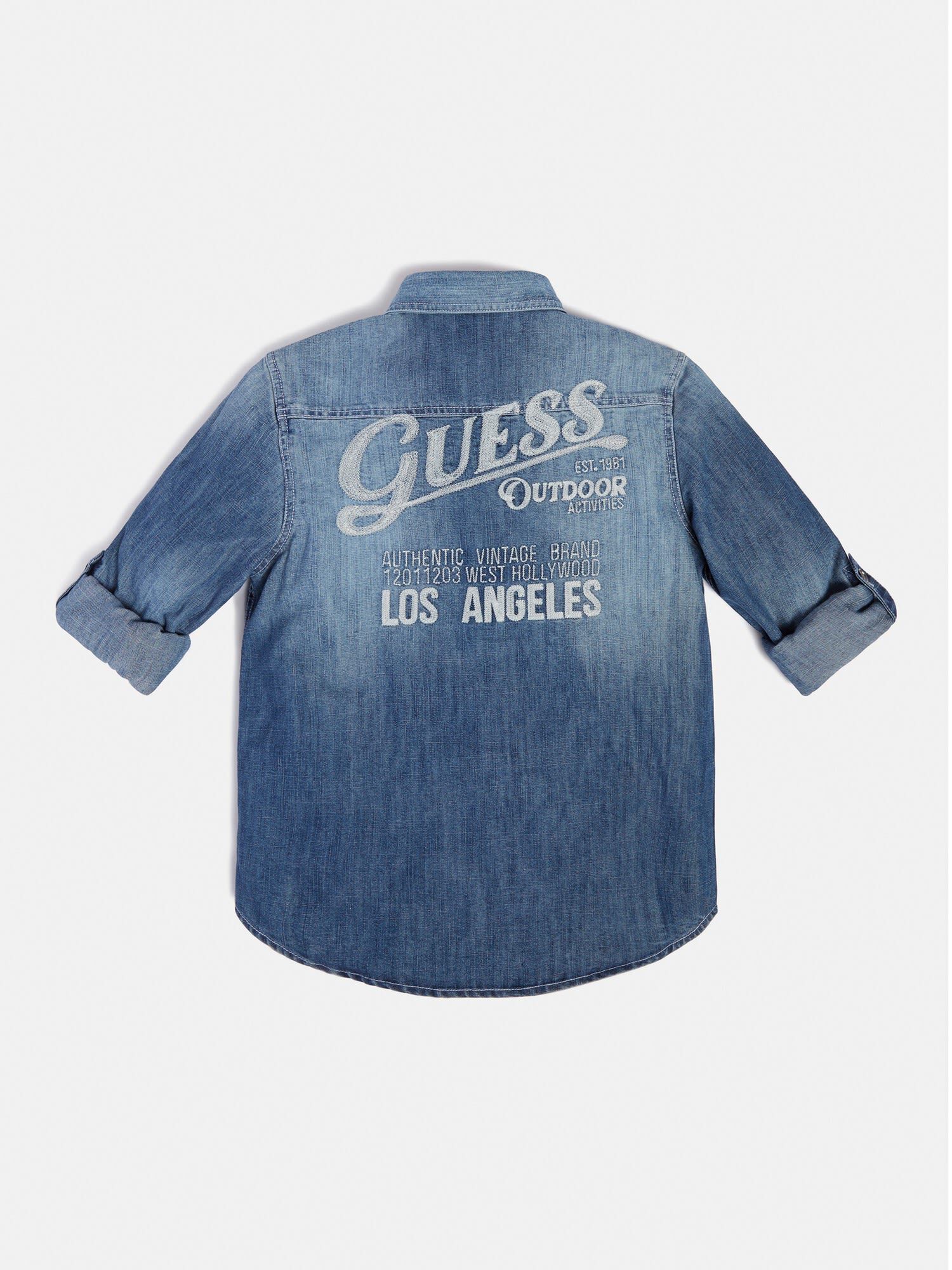 Guess jean shirt hot sale