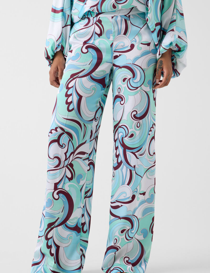 guess marciano straight printed pants