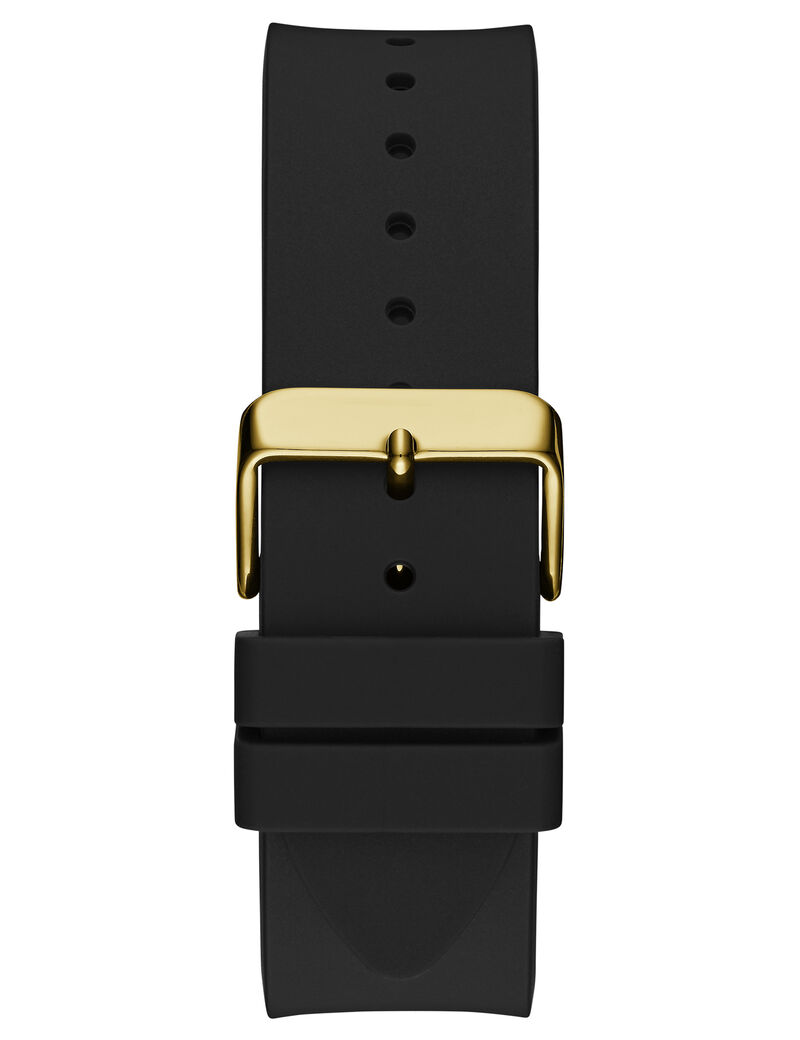 Mens Black Gold Tone Analog Watch