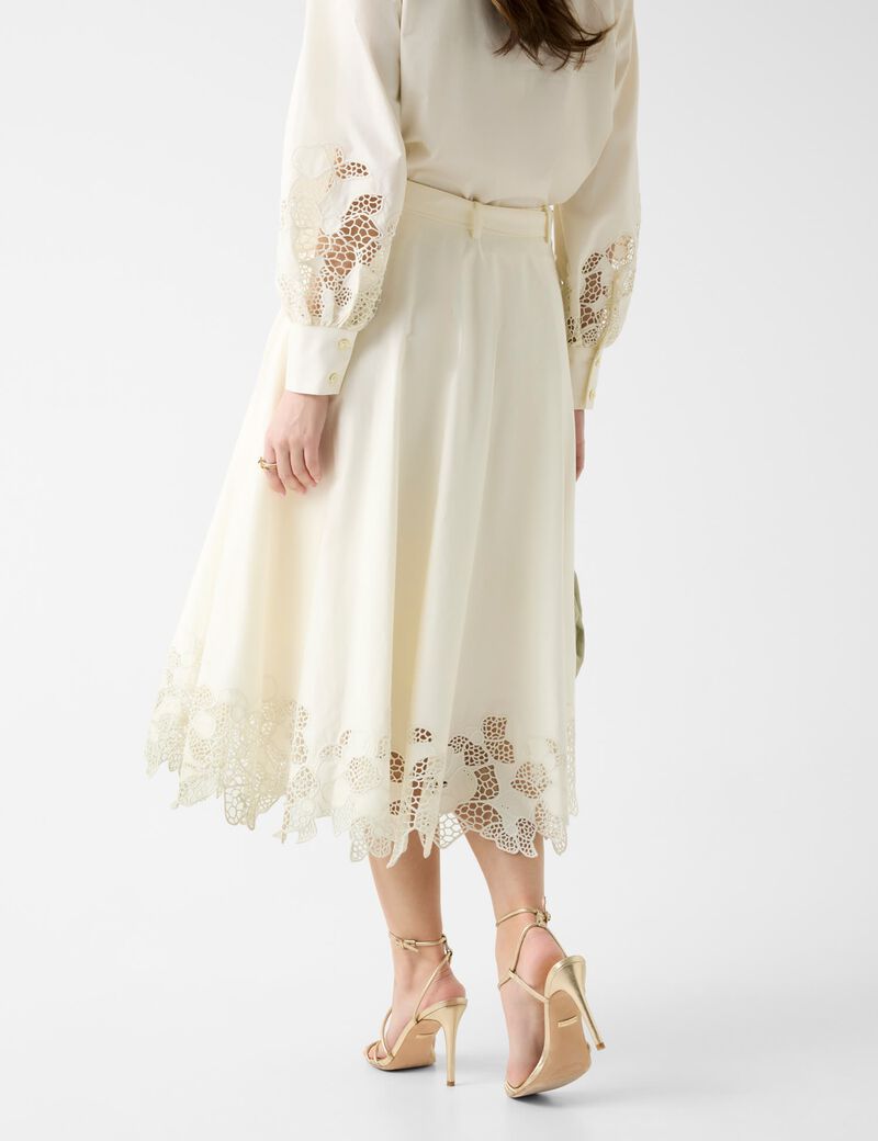 SONIA EMBROIDERED MIDI SKIRT
