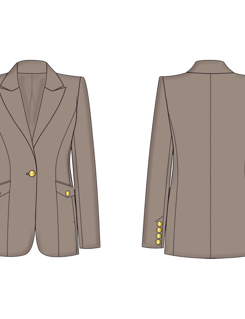 سترة مارسيانو من قماش مائل مطاطي