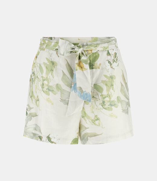 KIRSTEN LINEN BELTED SHORT