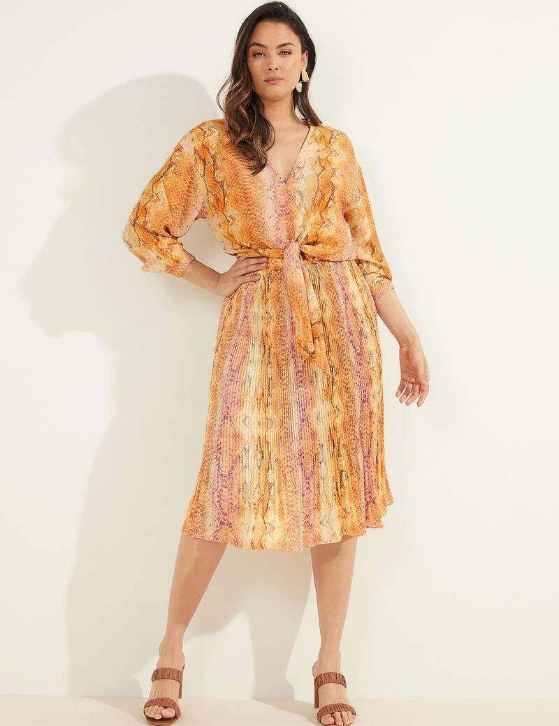 Tie-Die Wrap Dress