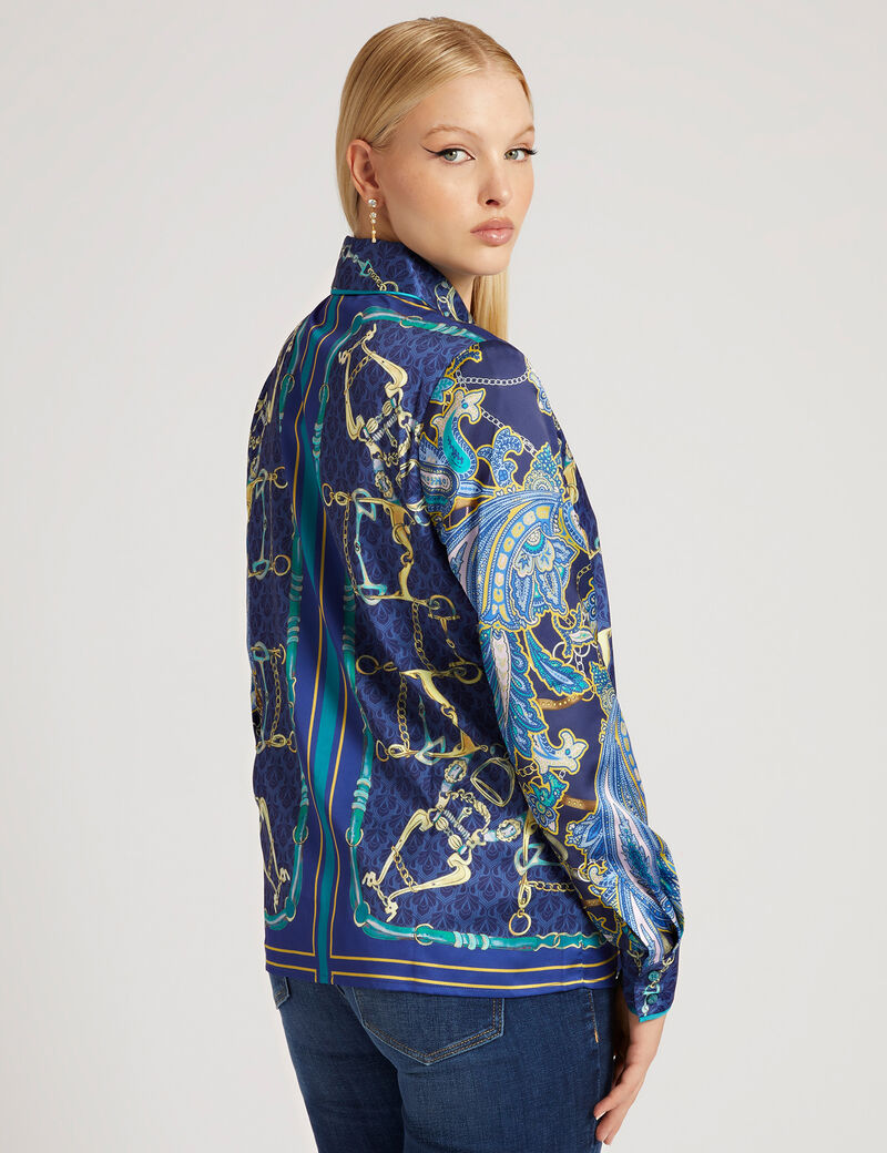 قميص من الحرير بطبعات