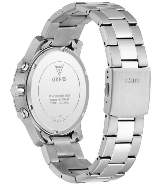 Mens Silver Tone Round Analog Watch