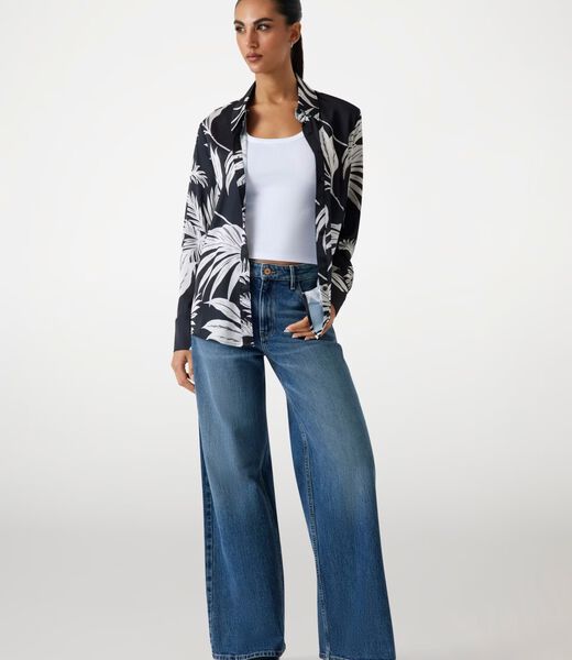 Printed sateen shirt