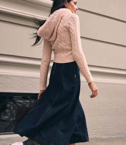 جيس rayne denim midi skirt