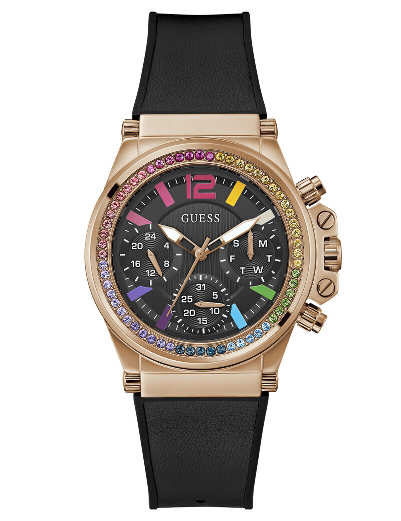 ساعة يد كوارتز تناظرية من الجلد الطبيعي/السيليكون