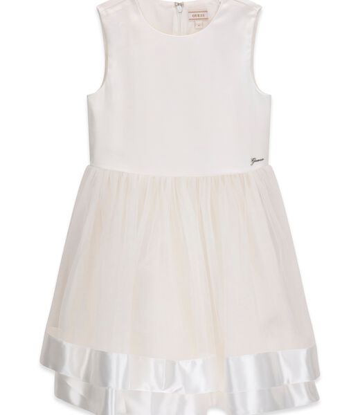 Mixed fabric dress