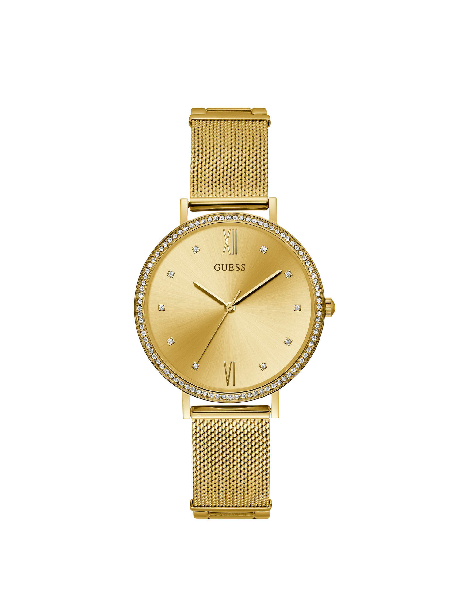 Guess gold mesh watch new arrivals