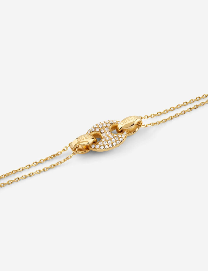 Marine pave link bracelet