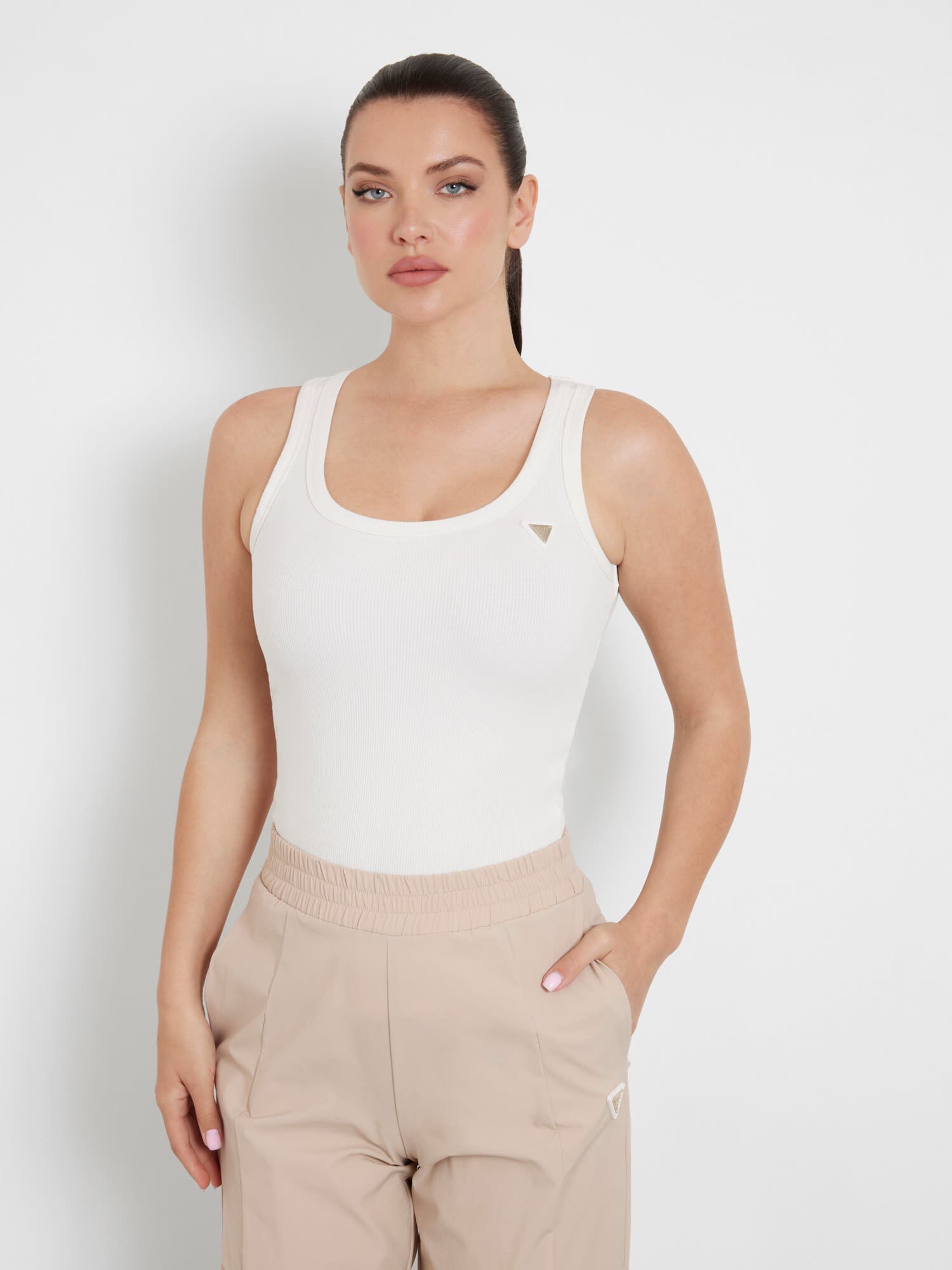 Shop GUESS Online Colette rib knit tank top