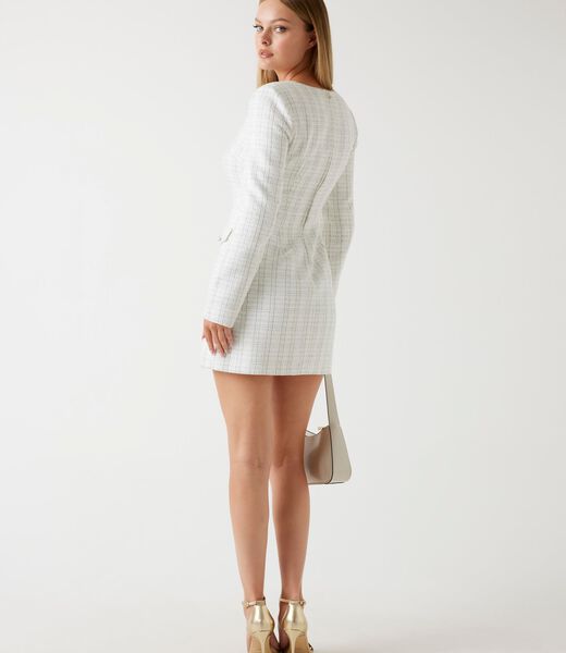 Bouclé tweed mini dress