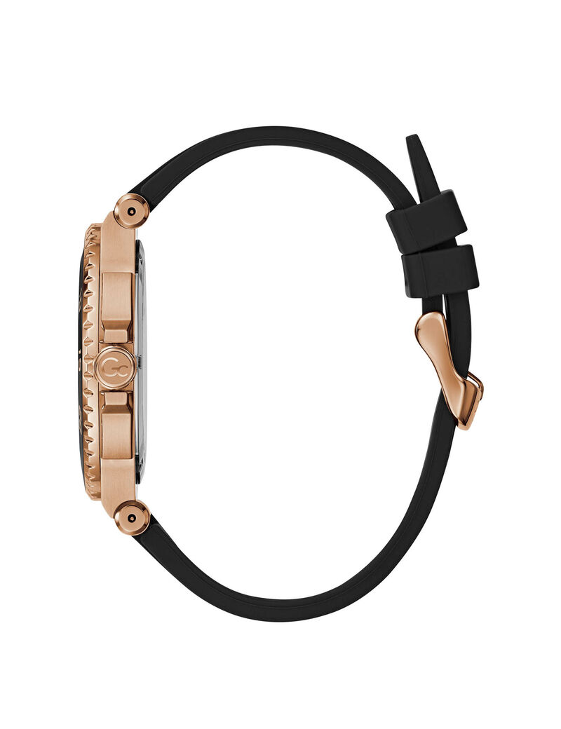 ساعة يد رجالي باللونين الأسود والذهبي Gc