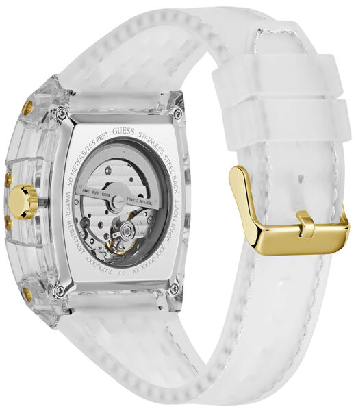 Mens White Rectangle  Watch