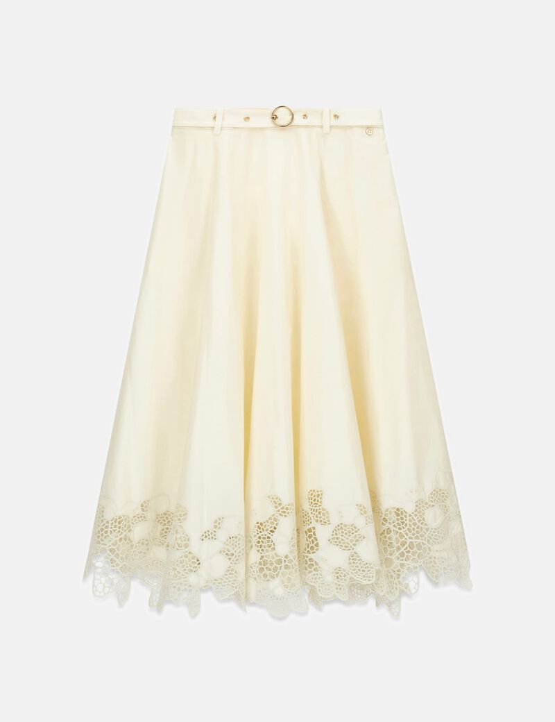 SONIA EMBROIDERED MIDI SKIRT