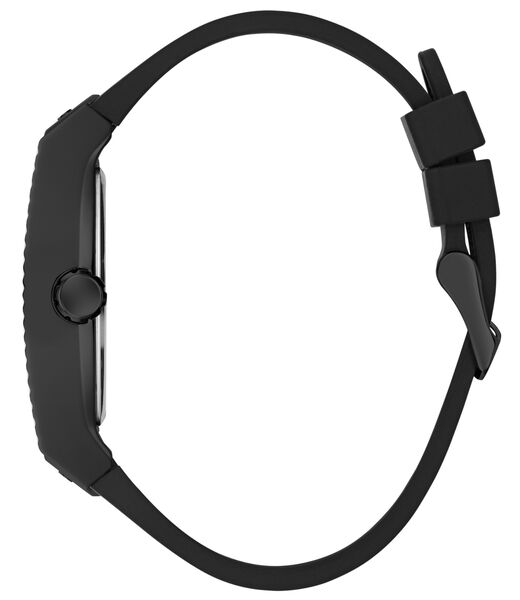 Mens Black/Gunmetal/Grey Rectangle Analog Watch