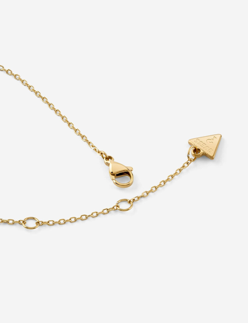 16-18" pave heart y necklace